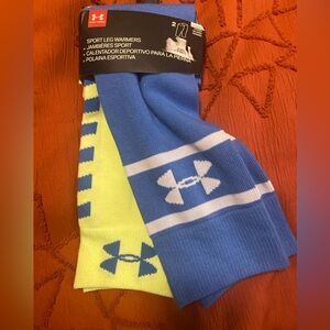 Under Armour Blue and Yellow Sport Leg Warmers